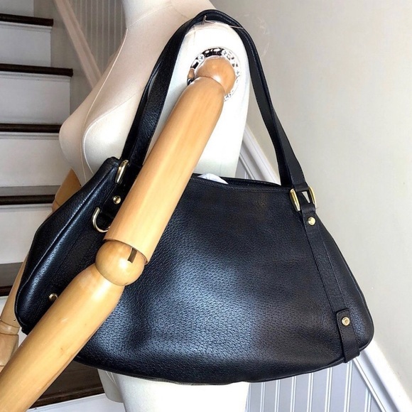 GUCCI Abbey D Ring Black Leather Shoulder Bag Tote Vintage Authentic Pristine - Picture 17 of 17